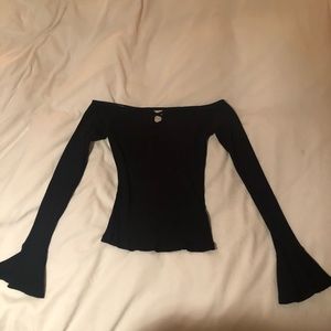 Off the shoulder black top